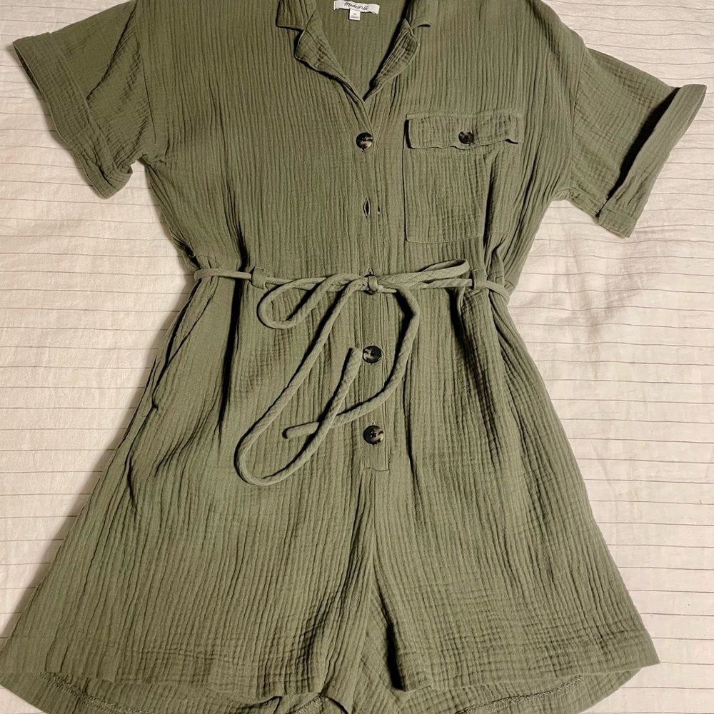 Madewell Sage Green Textured Top